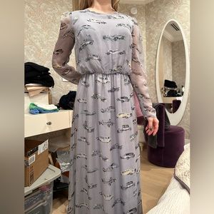 Handmade Printed Long Dress - Size S